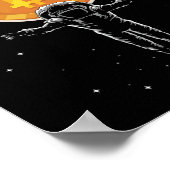 Bitcoin Astronaut zum Mond - Bitcoin Crypto Poster (Ecke)