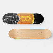Bitcoin Astronaut zum Mond - Bitcoin Crypto Skateboard (Horizontal)