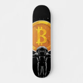 Bitcoin Astronaut zum Mond - Bitcoin Crypto Skateboard (Vorne)