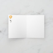 Bitcoin Astronaut zum Mond - Btc Crypto Dankeskarte (Innenseite)