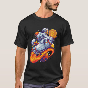 Bitcoin Astronaut zum Mond - BTC Crypto T-Shirt