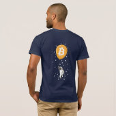 Bitcoin Astronaut zum Mond - Btc Crypto T-Shirt (Schwarz voll)