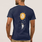 Bitcoin Astronaut zum Mond - Btc Crypto T-Shirt (Rückseite)