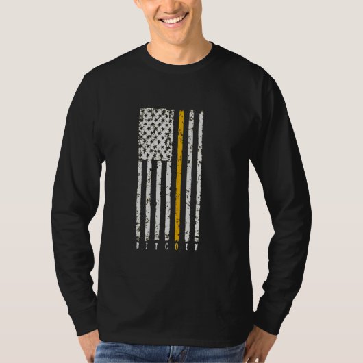 Bitcoin auf den Mond - Patriotische amerikanische  T-Shirt (Vorderseite)