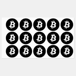 Bitcoin-Aufkleberbogen Etiketten
