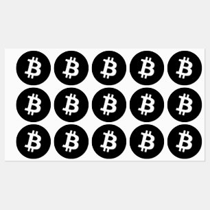 Bitcoin-Aufkleberbogen Etiketten