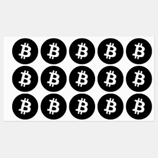 Bitcoin-Aufkleberbogen Etiketten