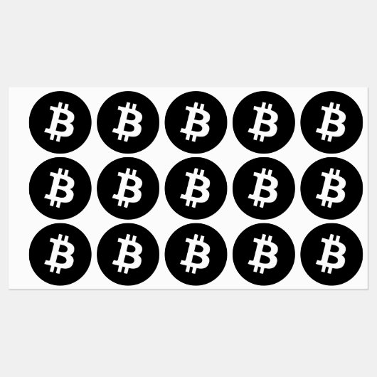 Bitcoin-Aufkleberbogen Etiketten (Blatt)