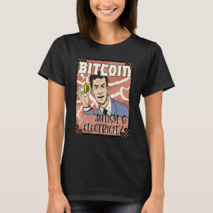 Bitcoin Autist Autistic Vintag Retro Graphic Auti T-Shirt