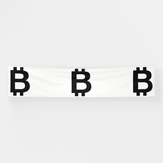 Bitcoin B Bold 2,5x12 Vinyl Banner (Horizontal)