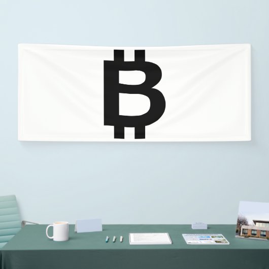 Bitcoin B Bold 2,5x6 Vinyl Banner (Messe)
