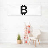 Bitcoin B Bold 2.5x8 Vinyl Banner (Insitu)