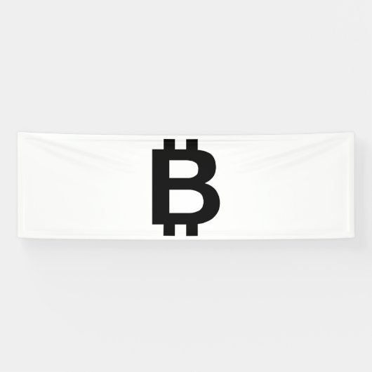 Bitcoin B Bold 2.5x8 Vinyl Banner (Horizontal)