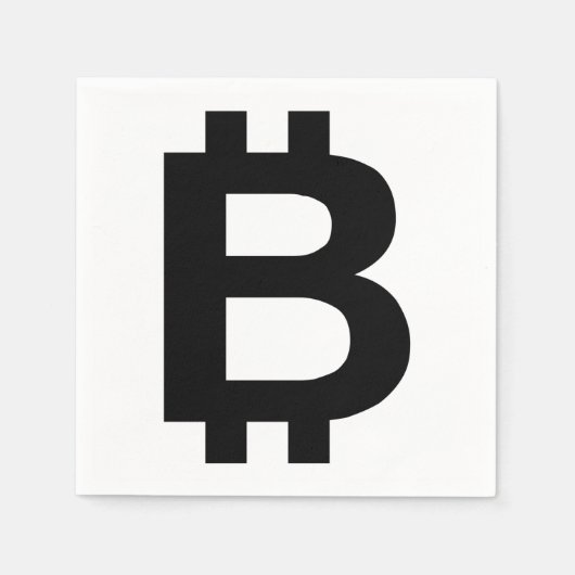 Bitcoin B Bold 3 Ply Napkins Serviette (Vorderseite)