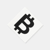 Bitcoin B Bold 3 Ply Napkins Serviette (Ecke)