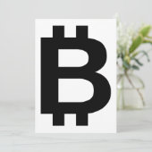Bitcoin B Bold Einladung (Stehend Vorderseite)