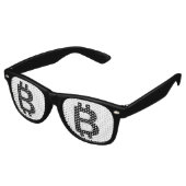 Bitcoin B Bold Party Retro Sonnenbrille (Schrägansicht)