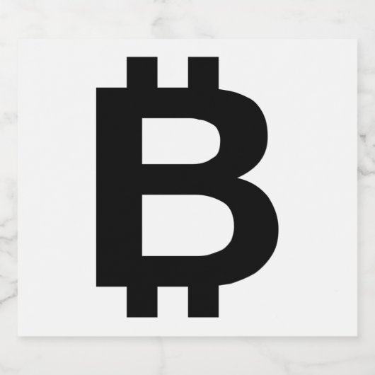 Bitcoin B Bold Sparkling Wine Label Schaumweinetikett (Einzelnes Label)