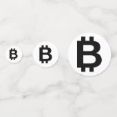 Bitcoin B Bold Table Confetti Konfetti (Rückseiten)