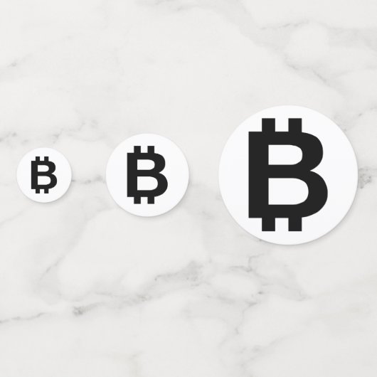 Bitcoin B Bold Table Confetti Konfetti (Rückseiten)