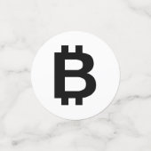 Bitcoin B Bold Table Confetti Konfetti (Klein Vorderseite)