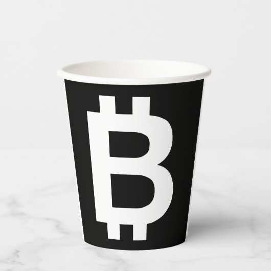 Bitcoin B Cool Paper Cups Pappbecher (Vorderseite)