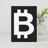 Bitcoin B Coole Einladung (Stehend Vorderseite)