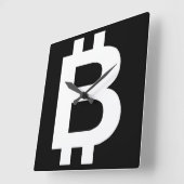 Bitcoin B Coole Wall-Uhr Quadratische Wanduhr (Winkel)