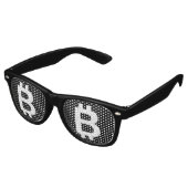 Bitcoin B Cooles Party Retro-Sonnenbrille Partybrille (Schrägansicht)