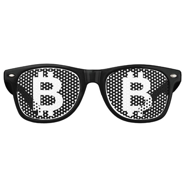 Bitcoin B Cooles Party Retro-Sonnenbrille Partybrille (Vorderseite)