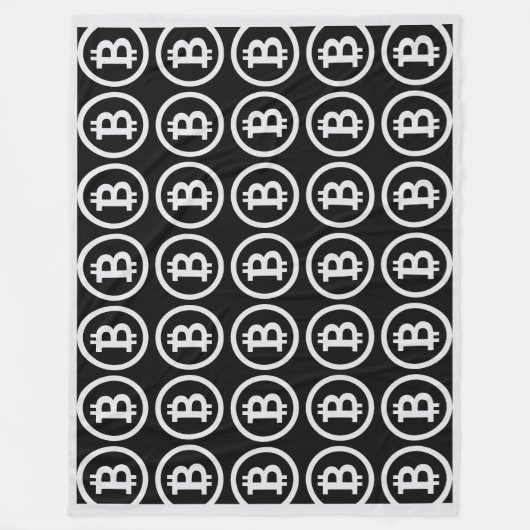 Bitcoin B Dollar Zeichenkrypto Fleece Blanket (Vorderseite)