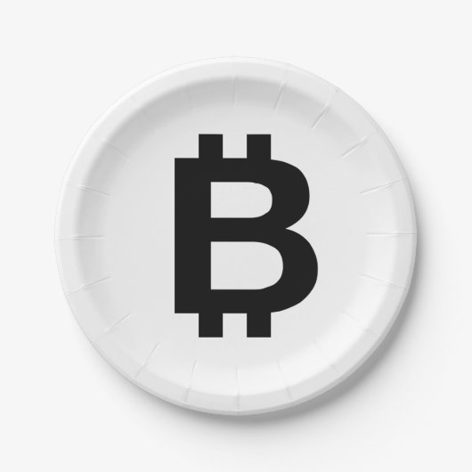 Bitcoin B FettpapierTeller Pappteller (Vorderseite)