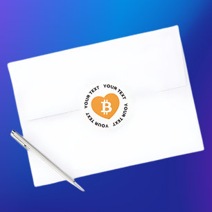 Bitcoin B im Herzen Runder Aufkleber