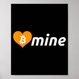 Bitcoin B Meins Kryptowährung Valentinstag Btc Poster