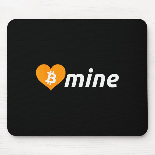 Bitcoin B Mine Kryptowährung Valentinstag Btc Mousepad (Vorne)
