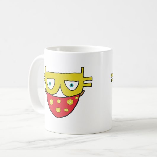 Bitcoin Bandit Kaffeetasse (Vorderseite Links)