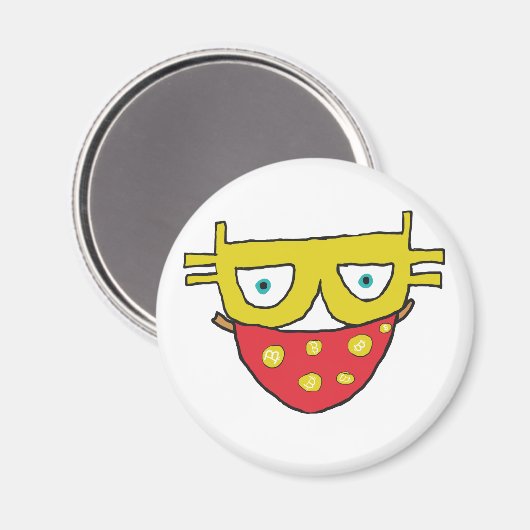 Bitcoin Bandit Magnet (Vorderseite/Rückseite)