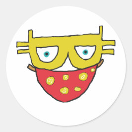 Bitcoin Bandit Runder Aufkleber