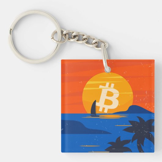 Bitcoin Beach Schlüsselanhänger (Vorderseite)