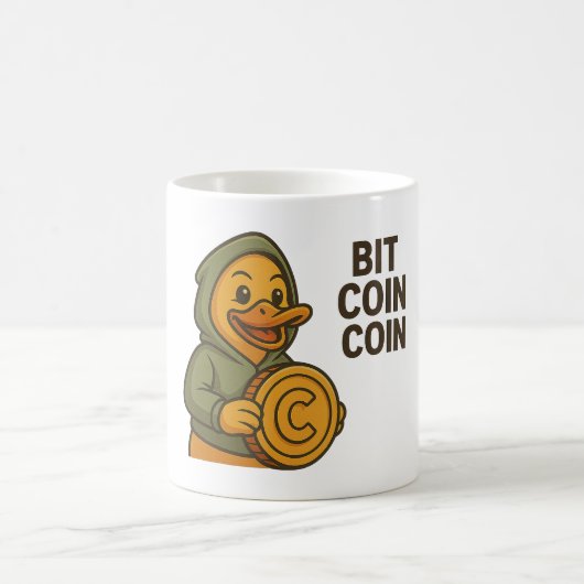 Bitcoin-Becher - Humoristisches Ente Kaffeetasse (Mittel)