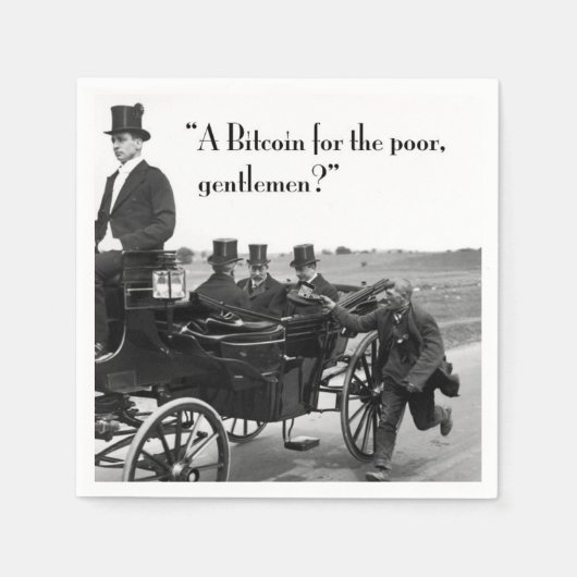 Bitcoin Beggar Serviette (Vorderseite)