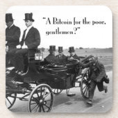 Bitcoin Beggar Untersetzer (Vorderseite)