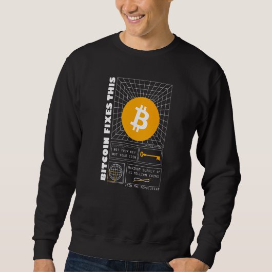 Bitcoin behebt diese Hyperbitcoinisierung Futurist Sweatshirt (Vorderseite)