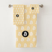 Bitcoin Beige Badhandtuch Set (Insitu)