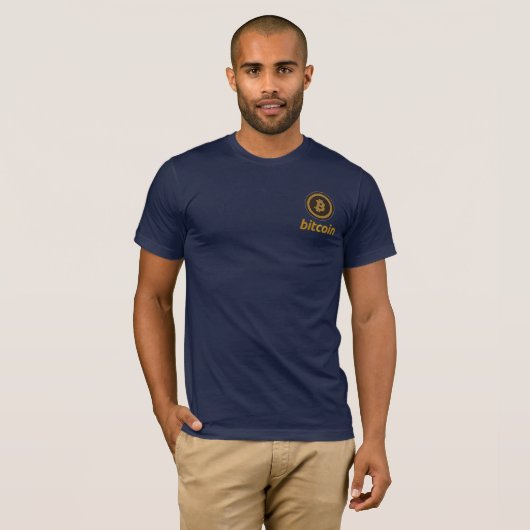 Bitcoin bestickt T-Shirt (Vorne ganz)