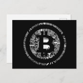Bitcoin Black Edition Postkarte (Vorne/Hinten)