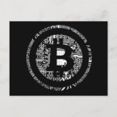 Bitcoin Black Edition Postkarte (Vorderseite)
