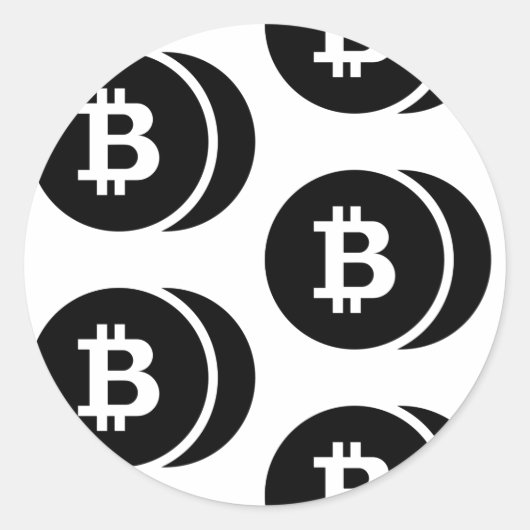 Bitcoin Black Stickers (Vorderseite)