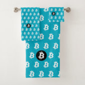 Bitcoin Blau Badhandtuch Set (Insitu)