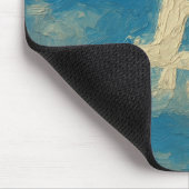 Bitcoin Blaue Himmel (Öl, Stil: 3) Mousepad (Ecke)